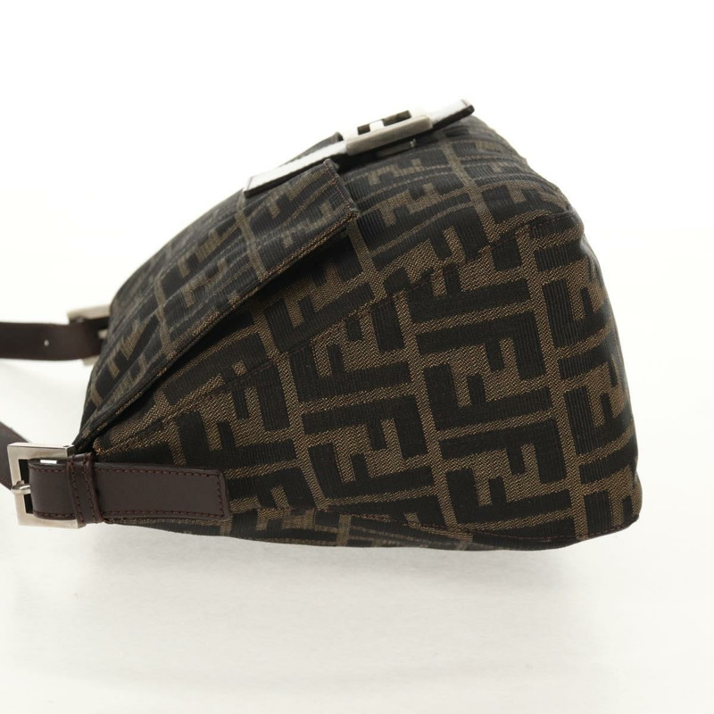 【日本直送】FENDI Zucca帆布Mamma Baguette單肩包 黑色棕色 正品 yk20092V-2