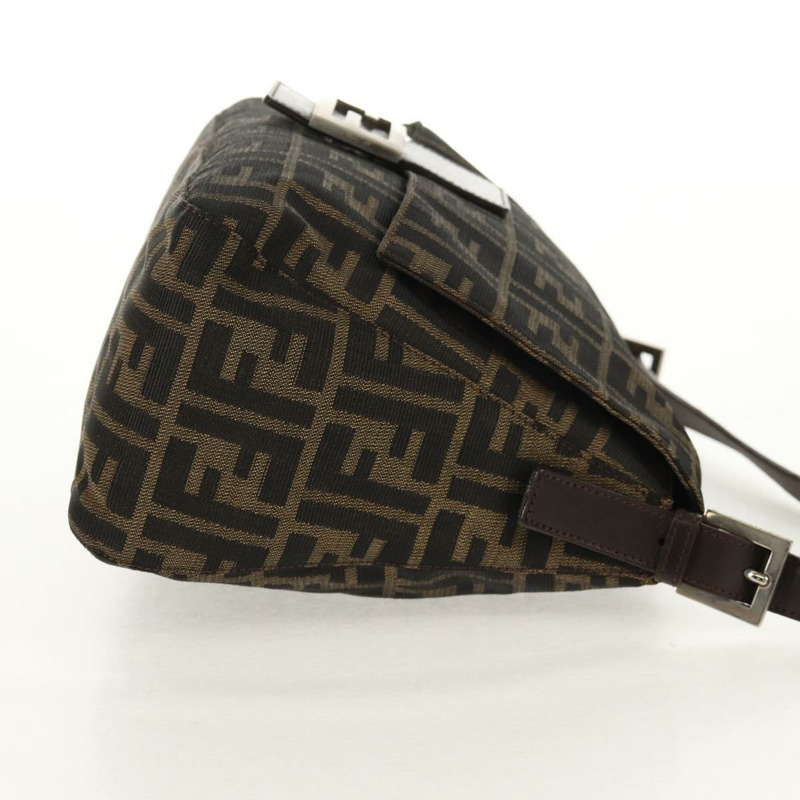 【日本直送】FENDI Zucca帆布Mamma Baguette單肩包 黑色棕色 正品 yk20092V-3