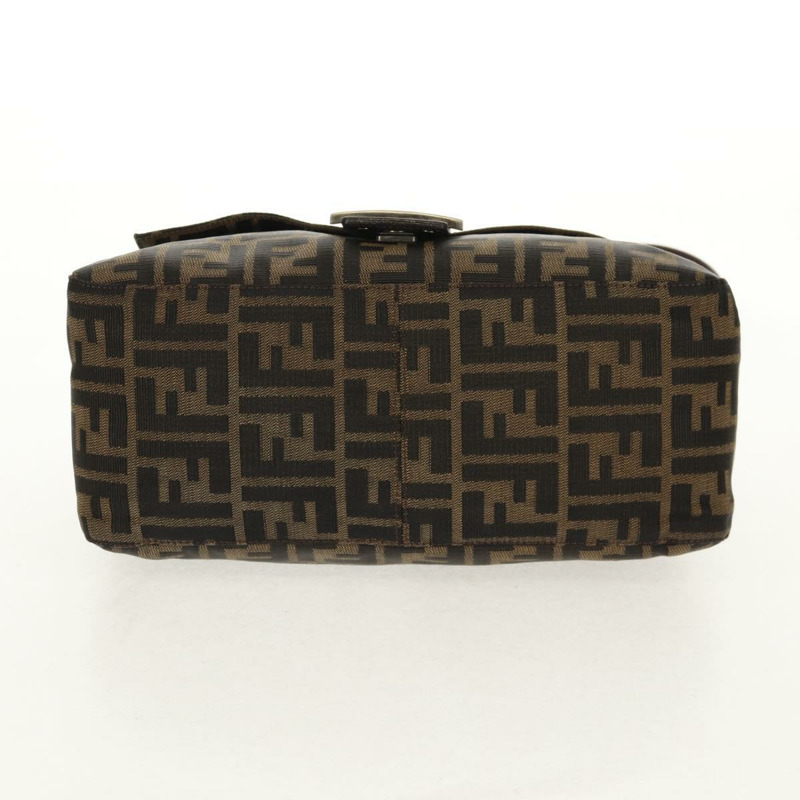【日本直送】FENDI Zucca帆布Mamma Baguette單肩包 黑色棕色 正品 yk20092V-4