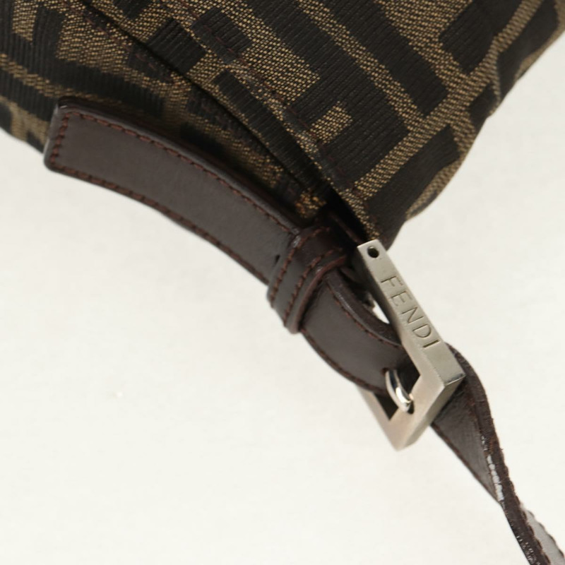 【日本直送】FENDI Zucca帆布Mamma Baguette單肩包 黑色棕色 正品 yk20092V-7