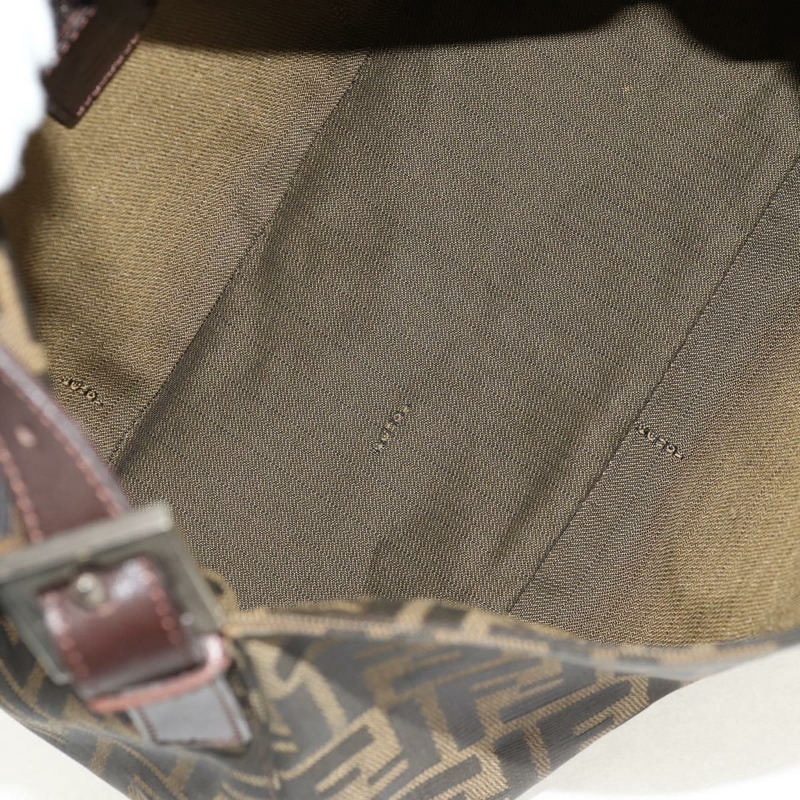 【日本直送】FENDI Zucca帆布Mamma Baguette單肩包 黑色棕色 正品 yk20092V-9