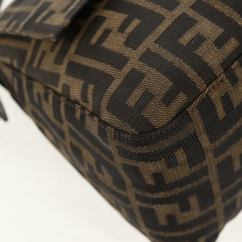 【日本直送】FENDI Zucca帆布Mamma Baguette單肩包 黑色棕色 正品 yk20092V-14