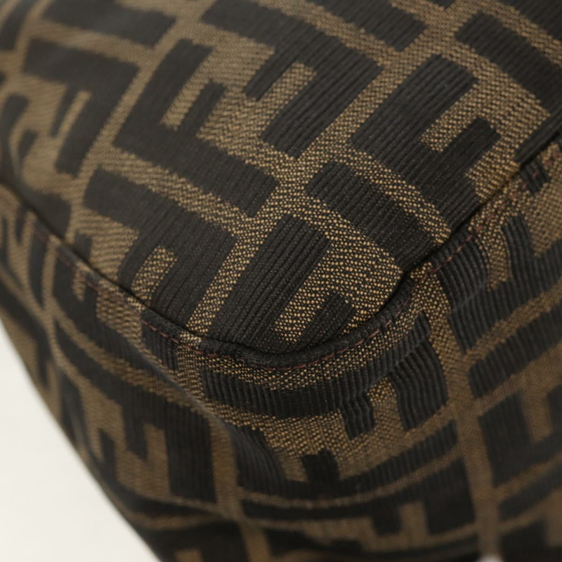 【日本直送】FENDI Zucca帆布Mamma Baguette單肩包 黑色棕色 正品 yk20092V-16