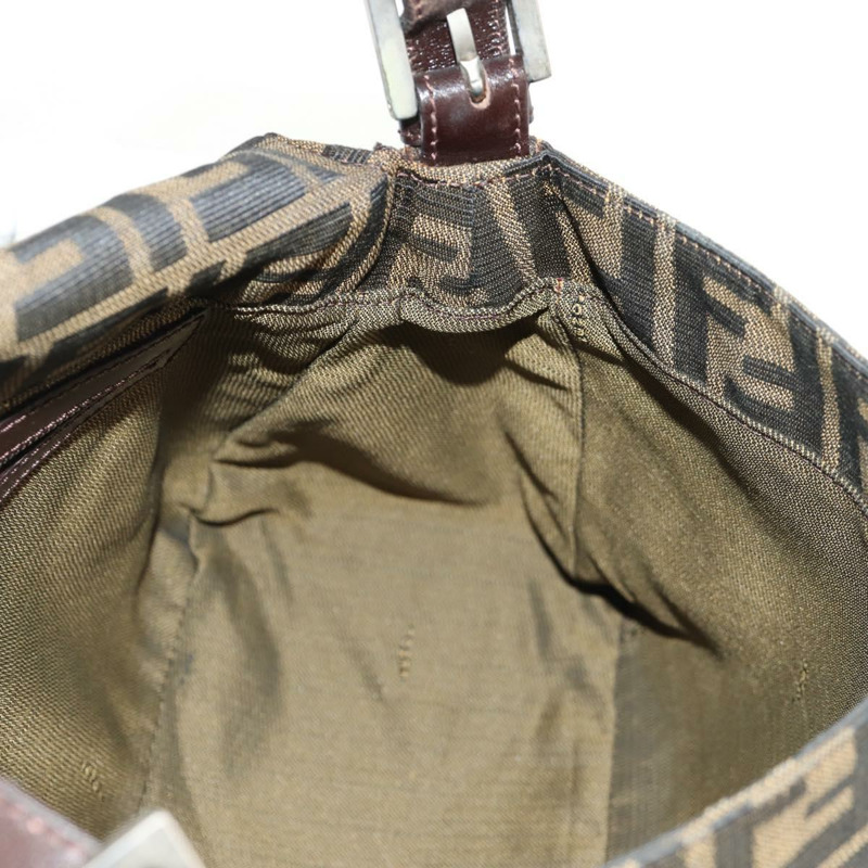 【日本直送】FENDI Zucca帆布Mamma Baguette單肩包 黑色棕色 正品 yk20092V-21