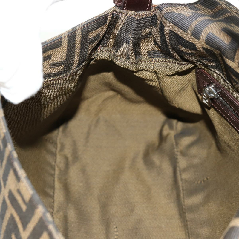 【日本直送】FENDI Zucca帆布Mamma Baguette單肩包 黑色棕色 正品 yk20092V-22