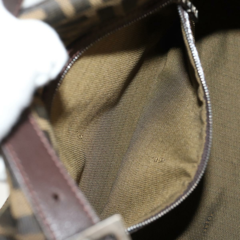 【日本直送】FENDI Zucca帆布Mamma Baguette單肩包 黑色棕色 正品 yk20092V-24