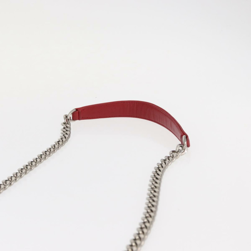 【日本直送】PRADA 鏈條納帕皮革 Goful 單肩包 紅色 銀色 正品 157786-7