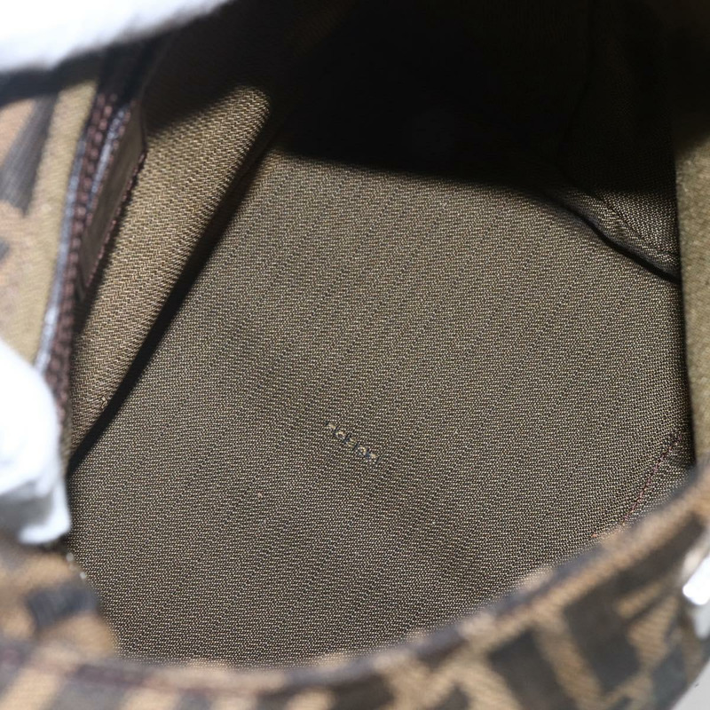 【日本直送】FENDI Zucca帆布Mamma Baguette單肩包 黑色棕色 正品 156656V-8