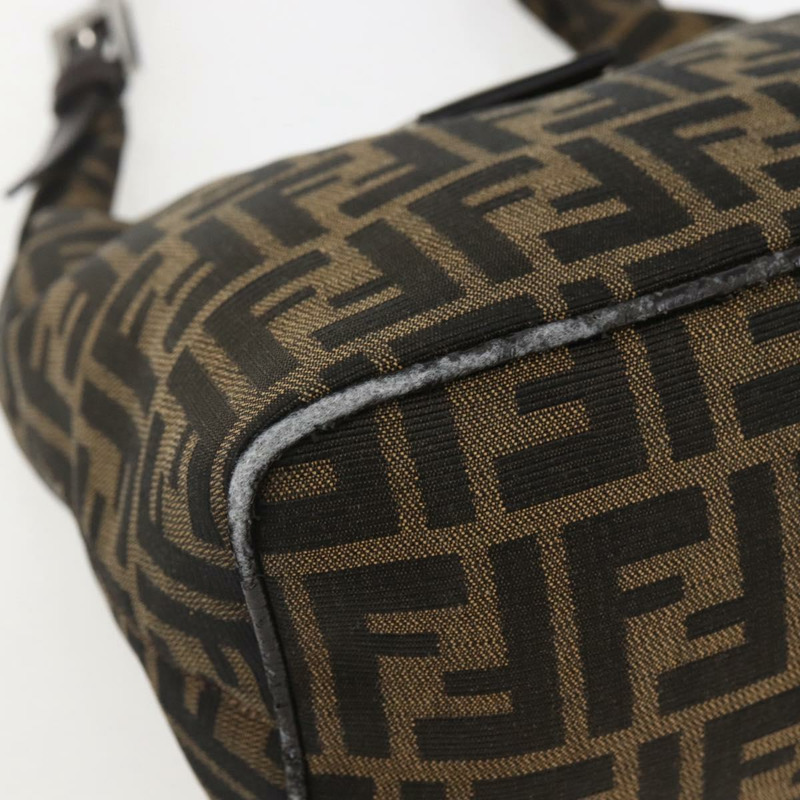 【日本直送】FENDI Zucca帆布Mamma Baguette單肩包 黑色棕色 正品 156656V-14