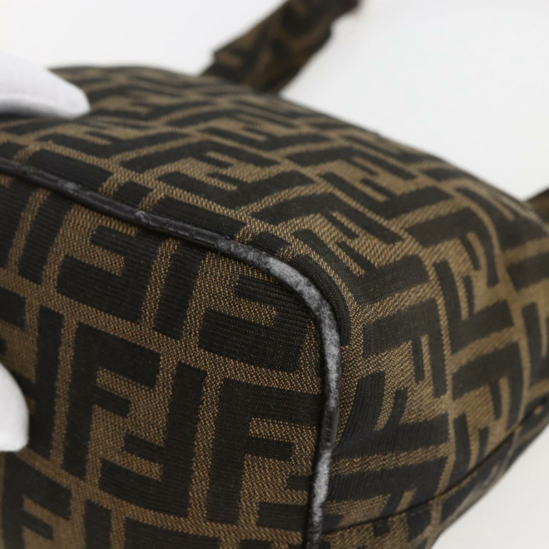 【日本直送】FENDI Zucca帆布Mamma Baguette單肩包 黑色棕色 正品 156656V-15