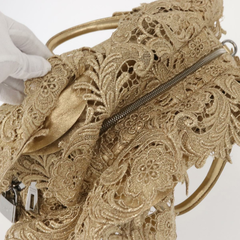 【日本直送】PRADA Race 手提包 皮革 金色 正品 156645SAM-5