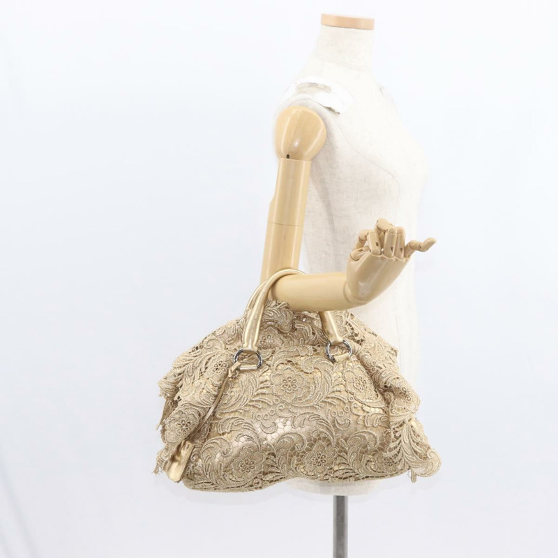 【日本直送】PRADA Race 手提包 皮革 金色 正品 156645SAM-24