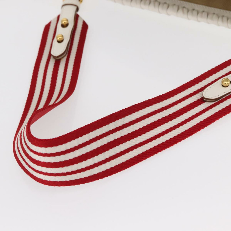 【日本直送】PRADA 肩背包 Saffiano 皮革 Raffia 米色金色 正品 155954SAM-7