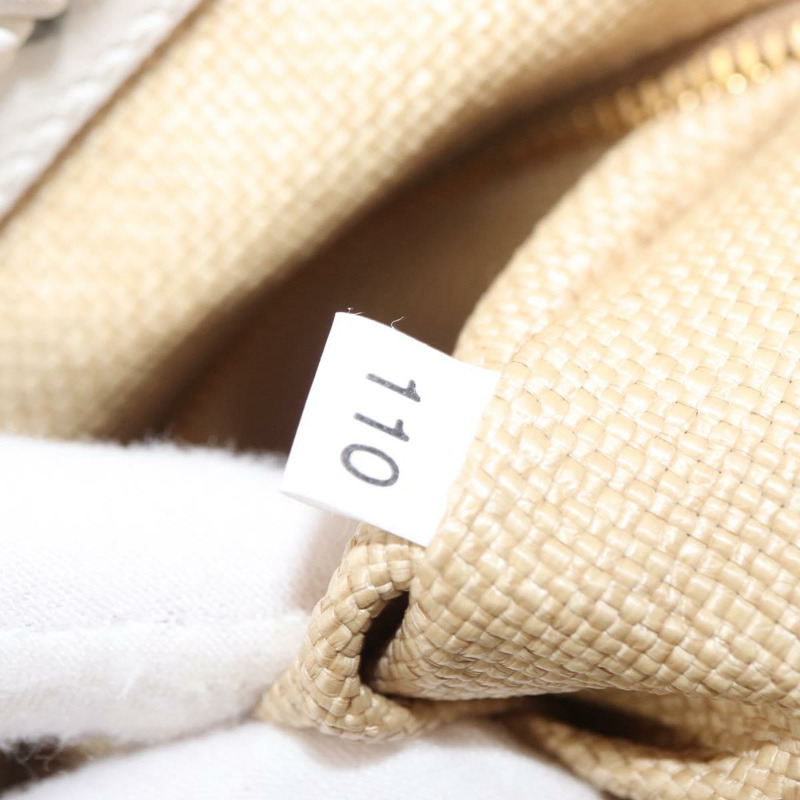 【日本直送】PRADA 肩背包 Saffiano 皮革 Raffia 米色金色 正品 155954SAM-10