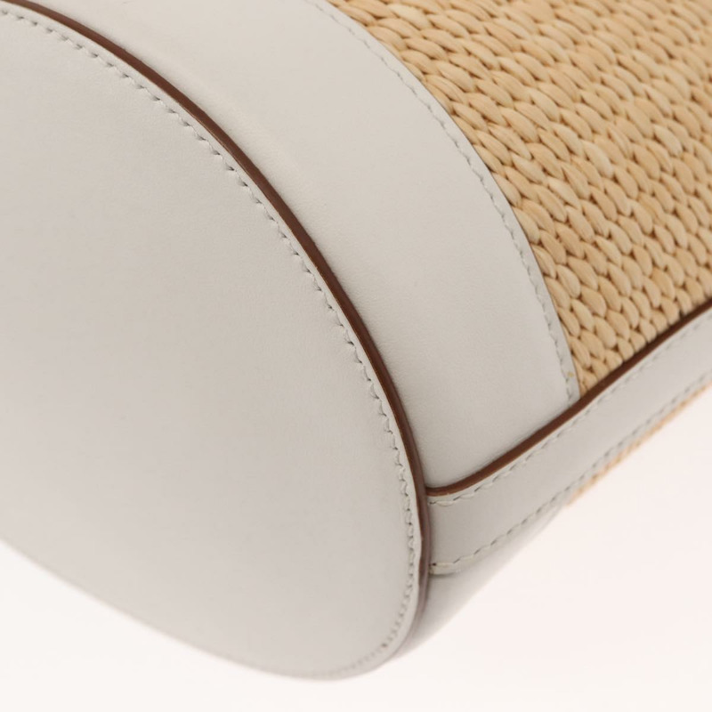 【日本直送】PRADA 肩背包 Saffiano 皮革 Raffia 米色金色 正品 155954SAM-16