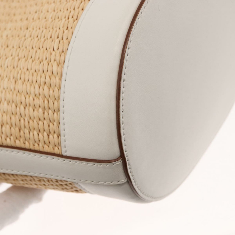 【日本直送】PRADA 肩背包 Saffiano 皮革 Raffia 米色金色 正品 155954SAM-17