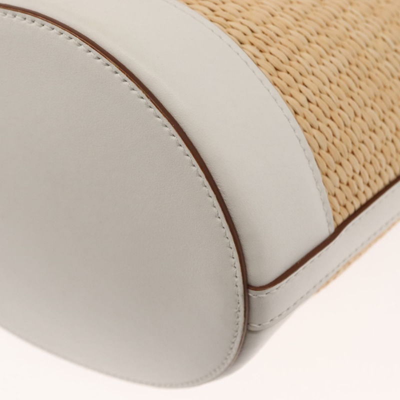 【日本直送】PRADA 肩背包 Saffiano 皮革 Raffia 米色金色 正品 155954SAM-18