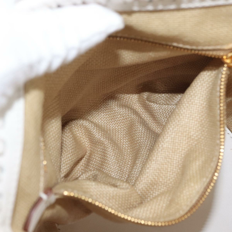 【日本直送】PRADA 肩背包 Saffiano 皮革 Raffia 米色金色 正品 155954SAM-25