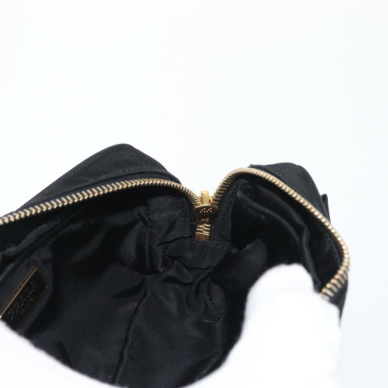 【日本直送】PRADA 尼龍黑色金色鏈條單肩包 Auth 151199V-21