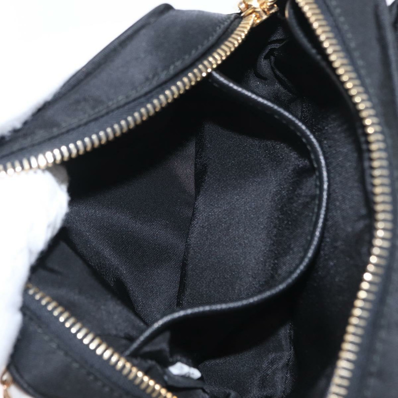 【日本直送】PRADA 尼龍黑色金色鏈條單肩包 Auth 151199V-23