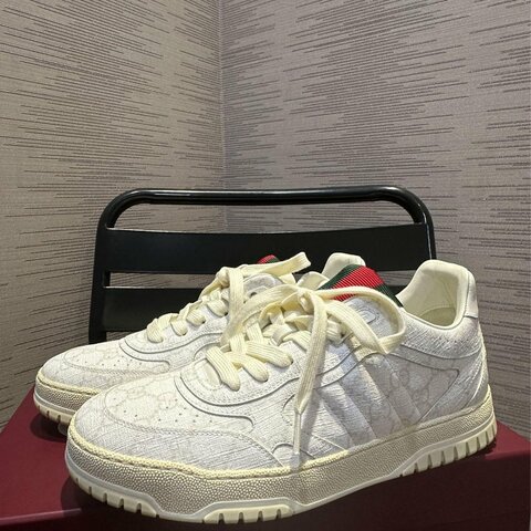 💎Han's house精品服飾💎GUCCI 古馳 老花 Re Web 鞋 義大利製 現貨 UK 6 ~ 7 原價38000