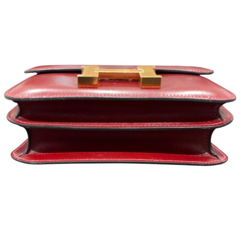 HERMES 愛馬仕 CONSTANCE 19 康康包 BOX皮 酒紅色 金釦-5