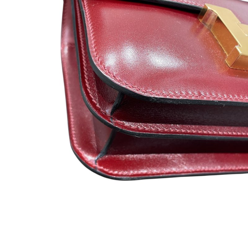 HERMES 愛馬仕 CONSTANCE 19 康康包 BOX皮 酒紅色 金釦-6