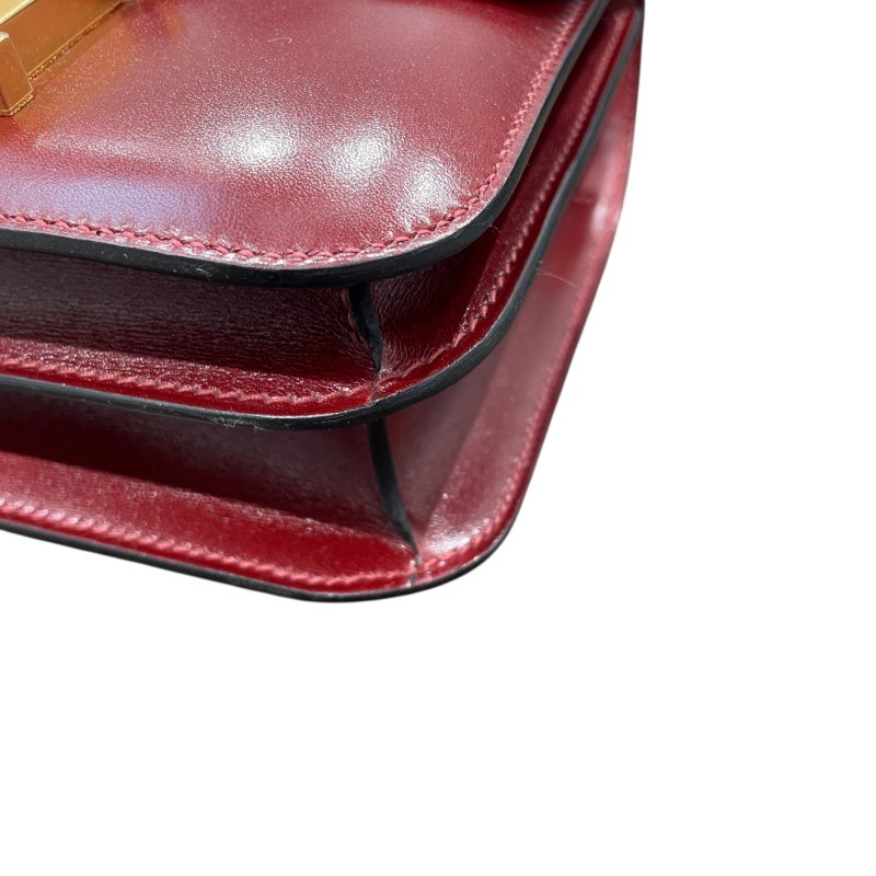 HERMES 愛馬仕 CONSTANCE 19 康康包 BOX皮 酒紅色 金釦-7