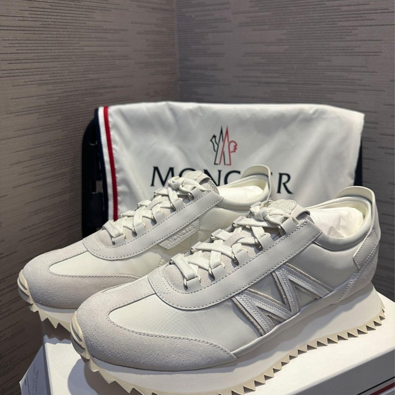 💎Han's house精品服飾💎MONCLER Pacey 小白 皮 鞋現貨 UK 9 ~ 11 原價22000-0