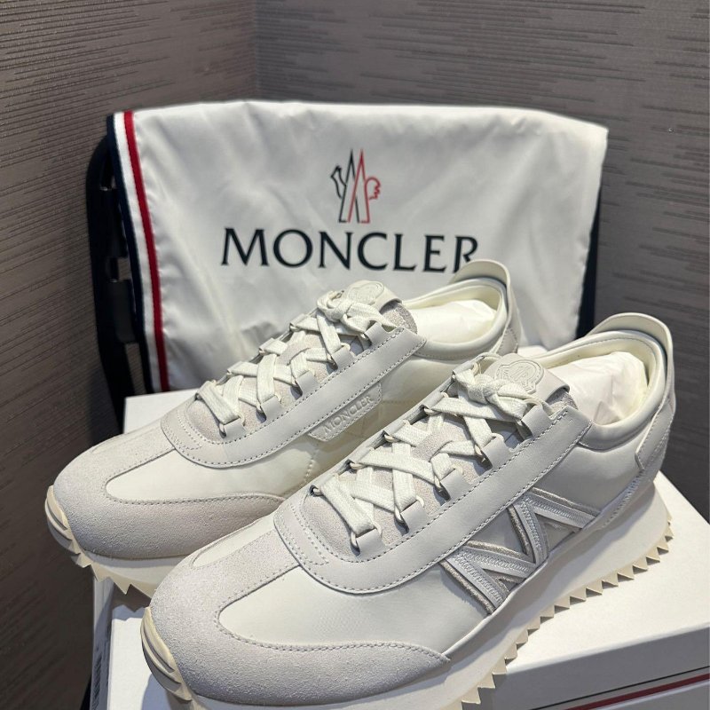 💎Han's house精品服飾💎MONCLER Pacey 小白 皮 鞋現貨 UK 9 ~ 11 原價22000-2