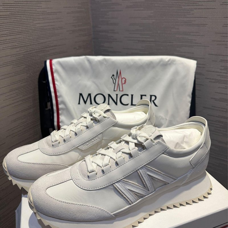 💎Han's house精品服飾💎MONCLER Pacey 小白 皮 鞋現貨 UK 9 ~ 11 原價22000-6