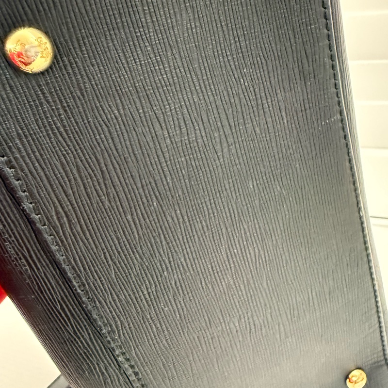 Salvatore Ferragamo 菲拉格慕黑色水波紋肩揹手提兩用包-8