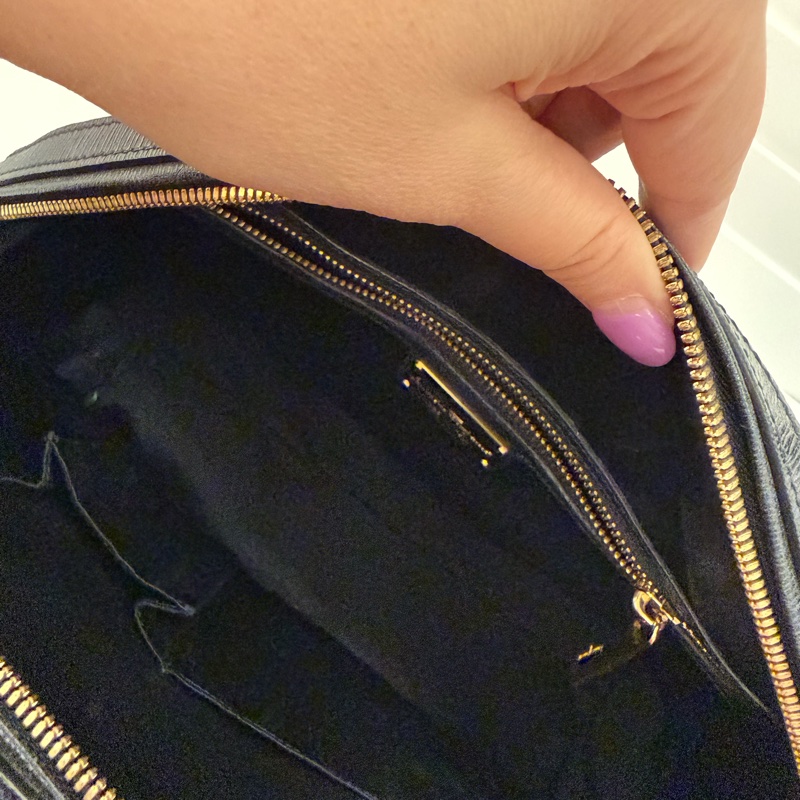 Salvatore Ferragamo 菲拉格慕黑色水波紋肩揹手提兩用包-9