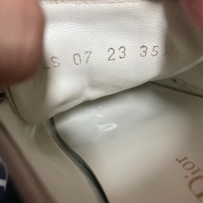 Dior厚底鞋新款迪奧正品CD滿印帆布鞋 女款灰色 尺碼：35.5碼-5