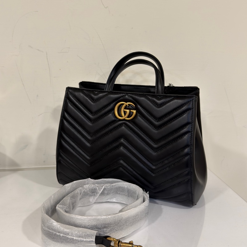 🈶台灣購證 #9新🉑送禮 Gucci黑金瑪蒙托特肩背包🈶長肩帶-2
