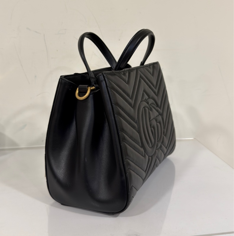 🈶台灣購證 #9新🉑送禮 Gucci黑金瑪蒙托特肩背包🈶長肩帶-4