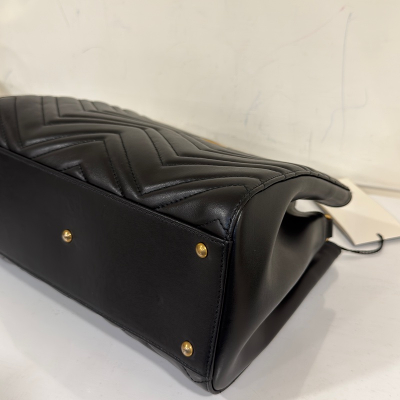 🈶台灣購證 #9新🉑送禮 Gucci黑金瑪蒙托特肩背包🈶長肩帶-6