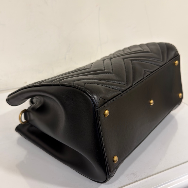 🈶台灣購證 #9新🉑送禮 Gucci黑金瑪蒙托特肩背包🈶長肩帶-7