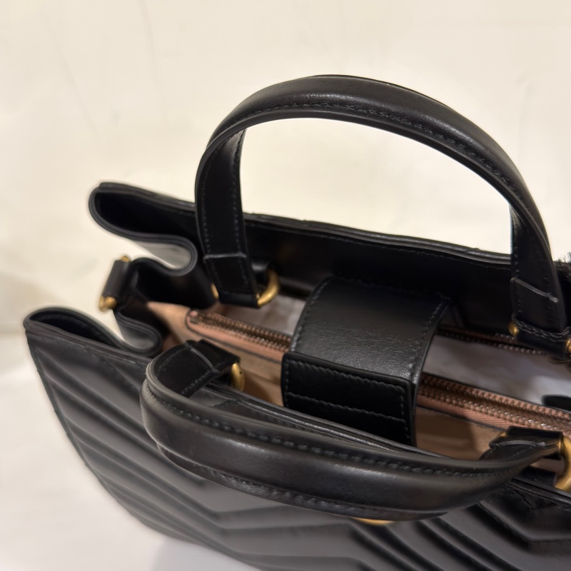 🈶台灣購證 #9新🉑送禮 Gucci黑金瑪蒙托特肩背包🈶長肩帶-10