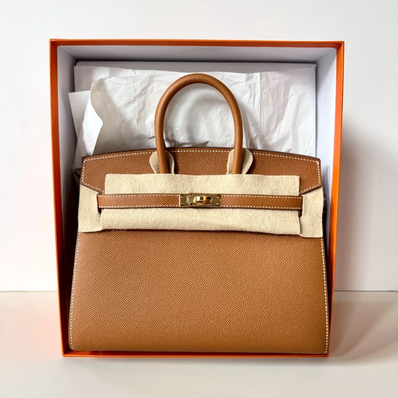Hermes Birkin 25 金棕 37 GOLD Epsom皮 外縫 金釦 柏金包 U刻-1