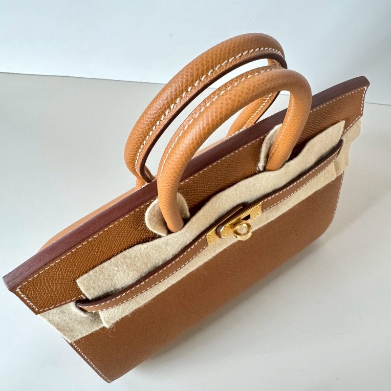 Hermes Birkin 25 金棕 37 GOLD Epsom皮 外縫 金釦 柏金包 U刻-3