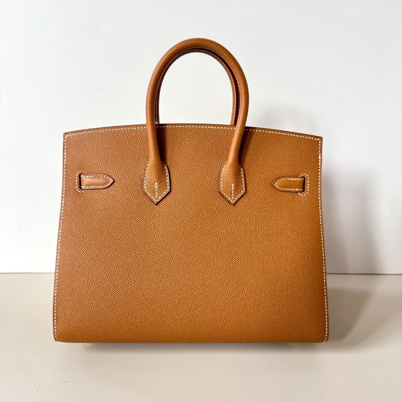 Hermes Birkin 25 金棕 37 GOLD Epsom皮 外縫 金釦 柏金包 U刻-4