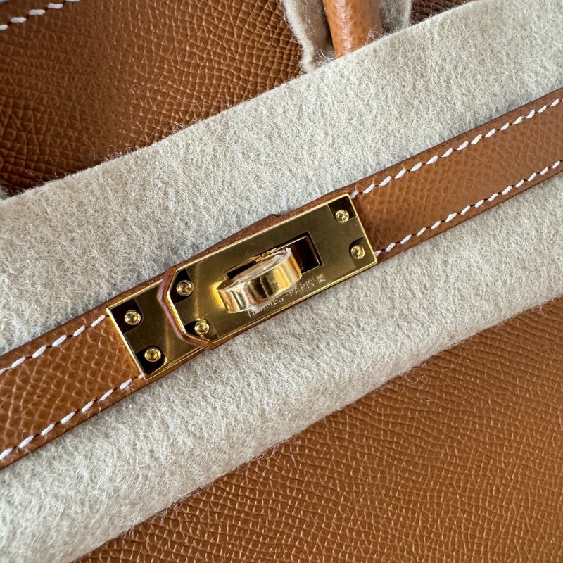 Hermes Birkin 25 金棕 37 GOLD Epsom皮 外縫 金釦 柏金包 U刻-5