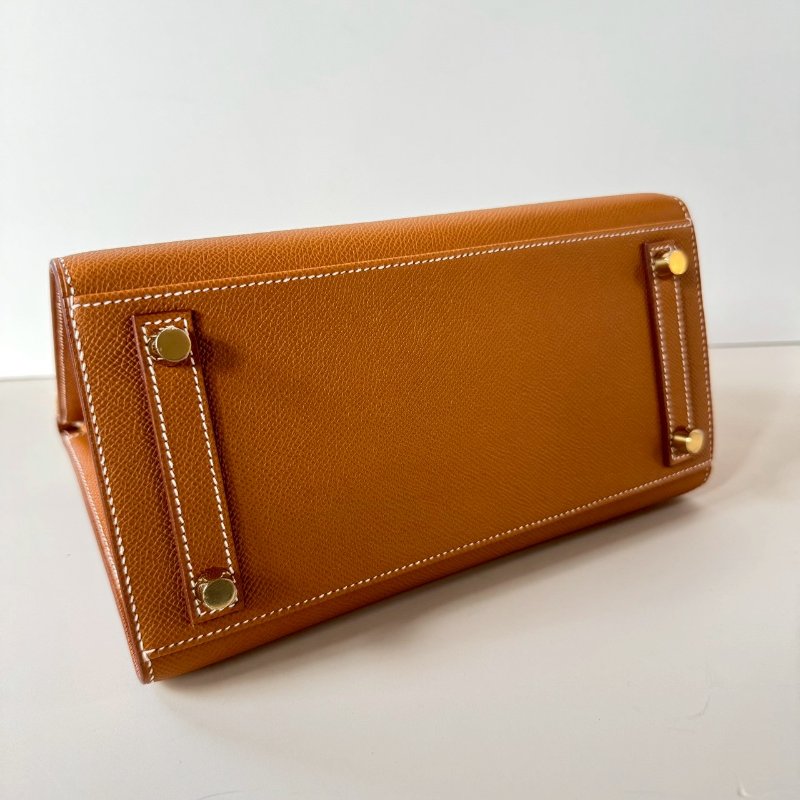 Hermes Birkin 25 金棕 37 GOLD Epsom皮 外縫 金釦 柏金包 U刻-6
