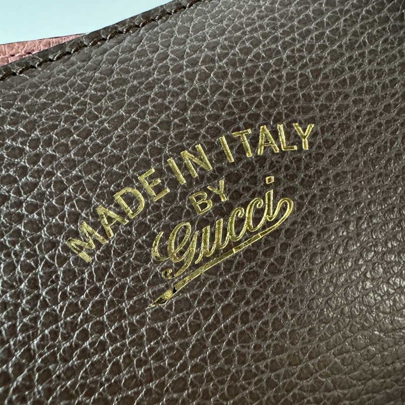 GUCCI SWING系列 深灰 拚 粉紅 撞色 牛皮 磁吸 雙肩 托特包 354408-4