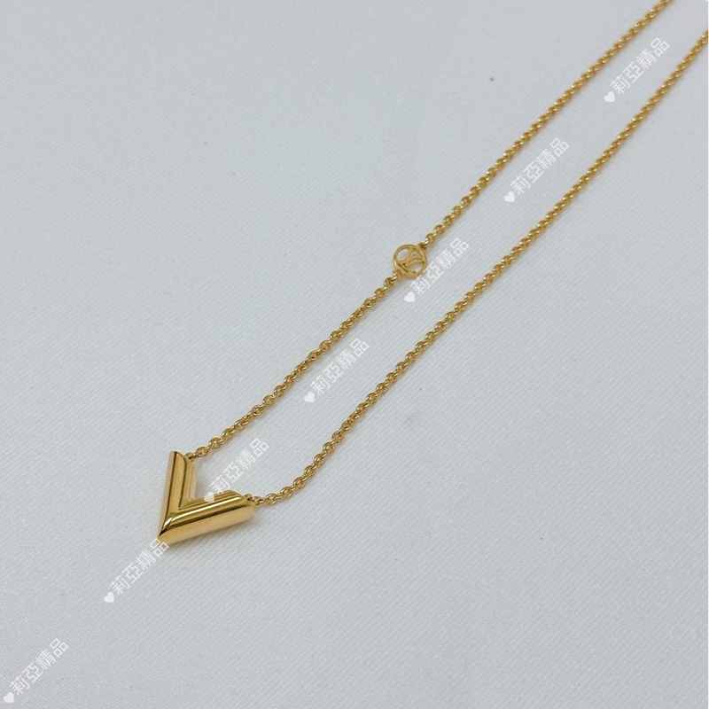 莉亞精品♡LV M00857 V字項鍊 二手-2
