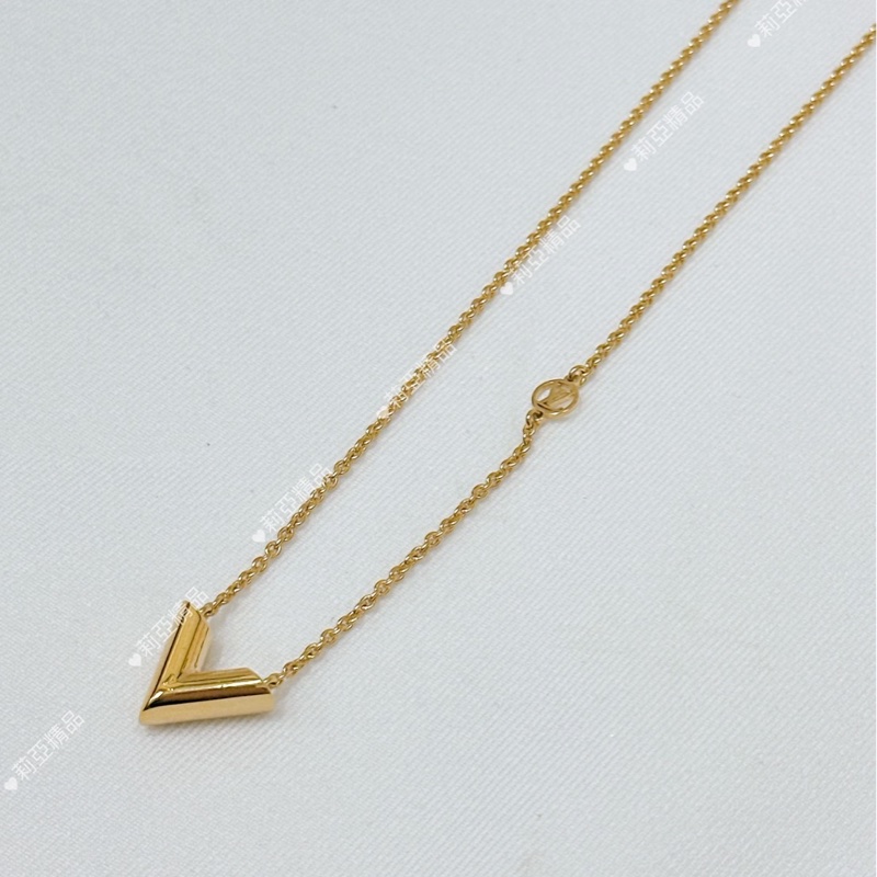 莉亞精品♡LV M00857 V字項鍊 二手-3