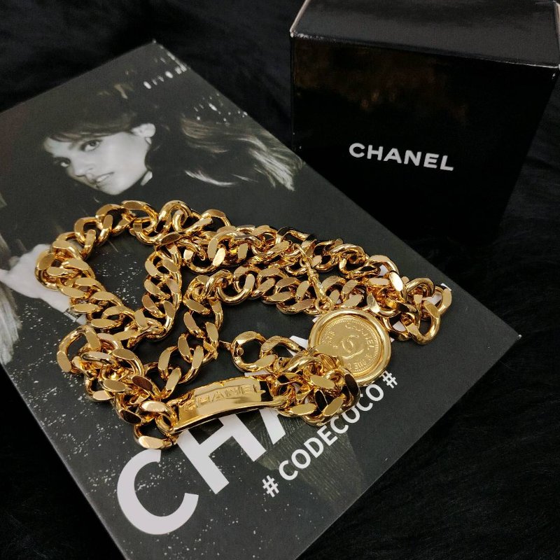Chanel 中古金幣腰鏈-0