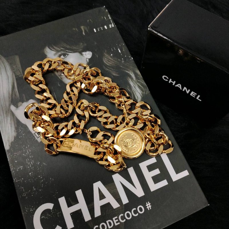 Chanel 中古金幣腰鏈-1