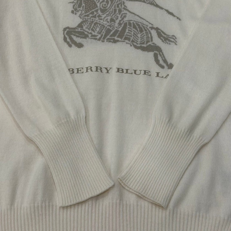 BURBERRY 藍標 大戰馬長版毛料高領毛衣-6